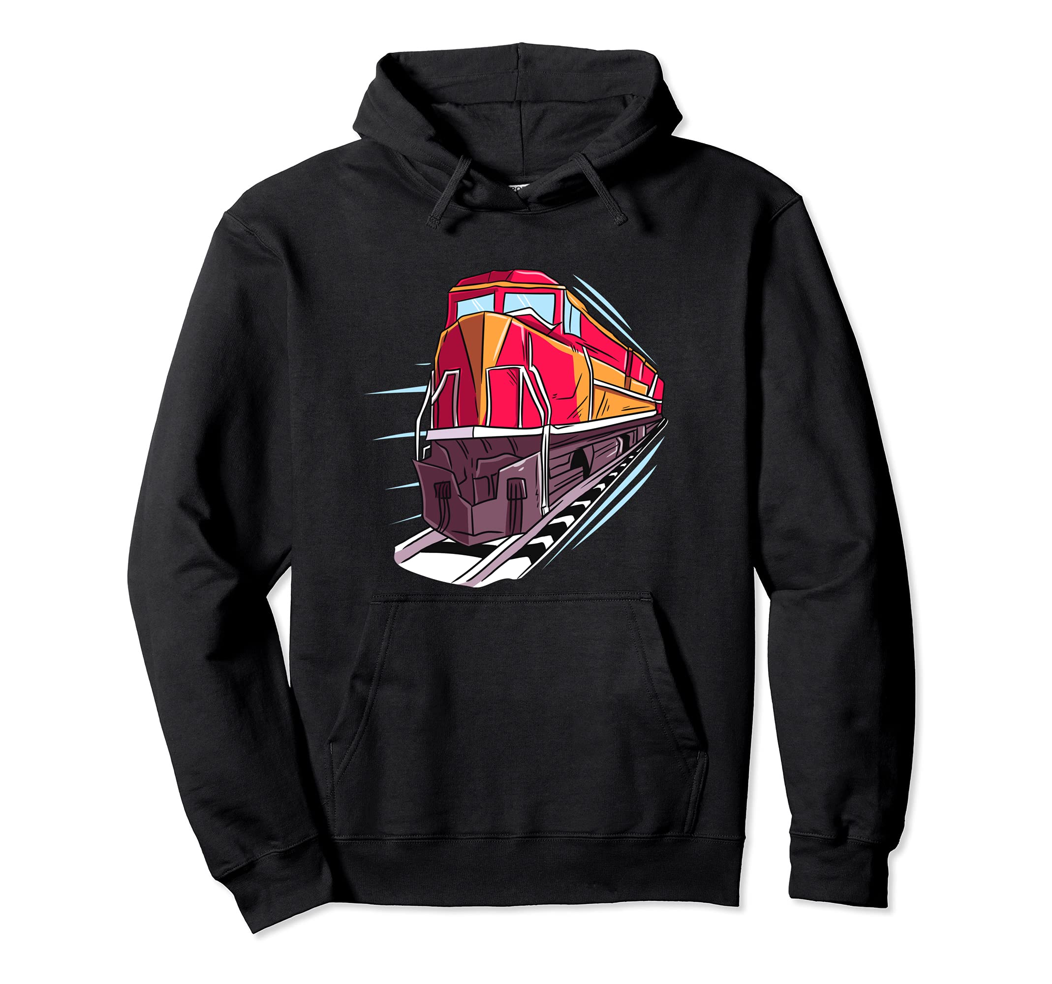 Passenger Train - Freight Train- Model Train Gift -Railfan Pullover Hoodie