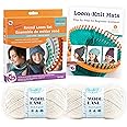 Authentic Knitting Board 'Premium' Round Knitting Looms Set (Chunky Round Loom Set with Yarn - Fisherman Color)