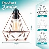 Giggi Rose Gold Cage Ceiling Light Shade Pendant Fitting view 3