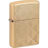 Zippo Pattern Design Armor High Polish Brass Pocket Lighter