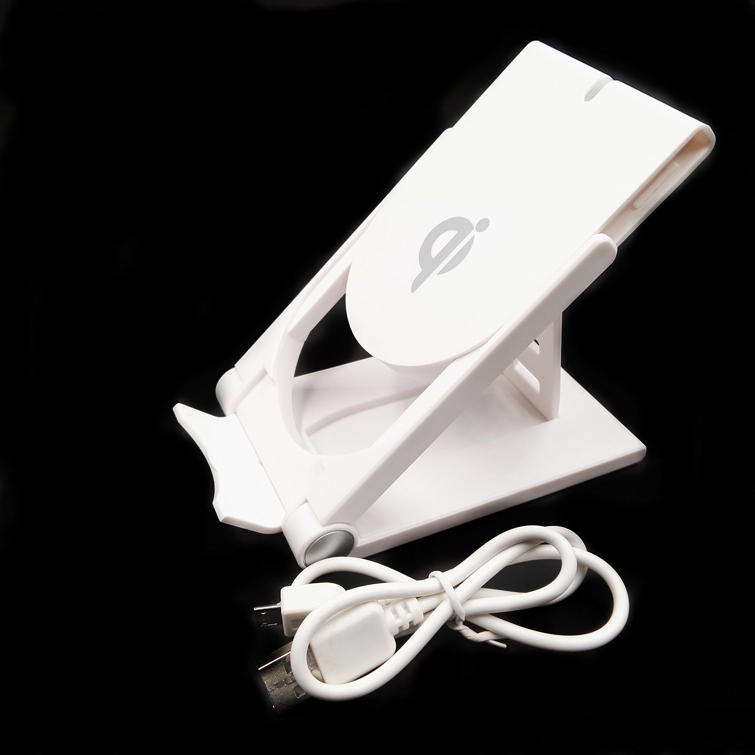 QKILL Folding Qi Wireless Charger Dock Foldable Wireless Charger Stand Wireless Charger Phone Holder for iPhone 8 Plus,iPhone X, Samsung Galaxy Note 8 S8 S7 EDGE Note 4,Q (White)