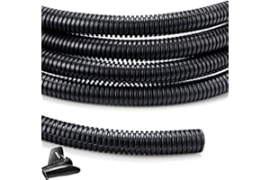 Wire Loom 1/2 inch 10ft, YCLYC Split Loom, Cord Protectors from Pets, Wire Protector Tubing, Flexible Wire Conduit, Electrical Cord Cover for Automotive, Black