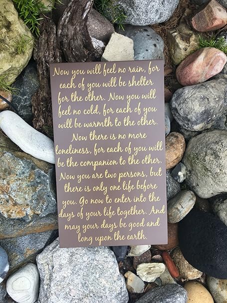 Ruskin352 Benedizione Segno Matrimonio Preghiera Wood Sign Apache Blessing Sign Regali Di Nozze Per La Coppia Idee Regalo Per Sposa E Sposo Amazon It Casa E Cucina