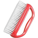 Konex Perfect-Grip Large Hand and Nail Brush, Fingernail Scrubber, Red | 4 x 2.25 x 1.5 in. Four-finger grip handle. Stiff synthetic bristles clean under nails. For hands, feet, garden and garage.