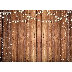 Alltten 10x8FT Brown Wood Backdrop Rustic Photo