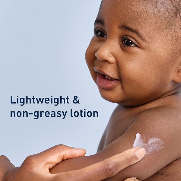 CERAVE BABY LOTION, GENTLE BABY SKIN CARE WITH CERAMIDES, NIACINAMIDE & VITAMIN E, FRAGRANCE, PARABEN, DYE & PHTHALATES FREE, LIGHTWEIGHT MOISTURIZER, 8 OUNCE, PACKAGING MAY VARY