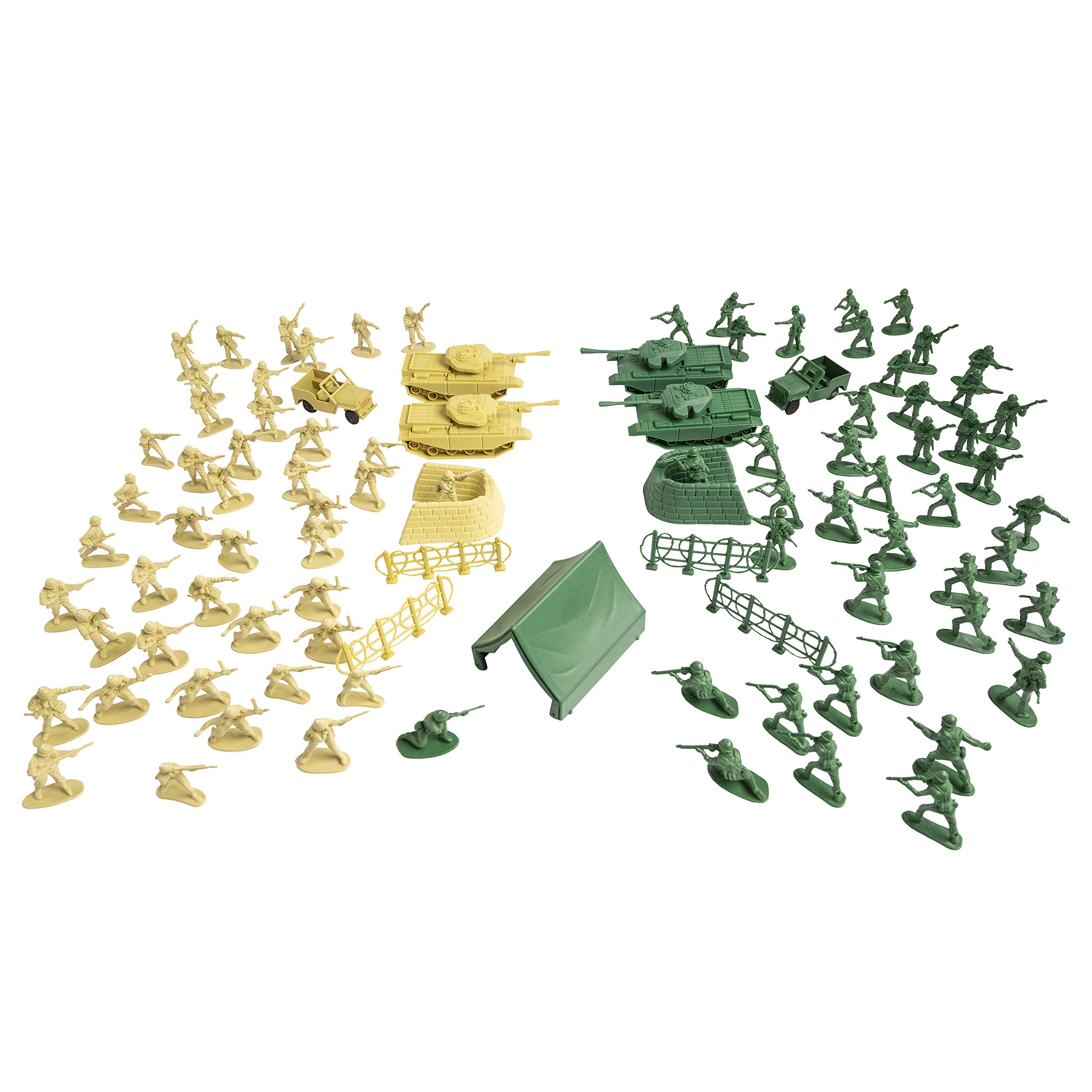 Action Mission 200 Piece Plastic Toy Soldiers Set | Military Play Figure Playsets Army Toys for Kids Soldier Figures with Battlefield Weapon Accessories Action Figures Combat Force Model Playset