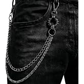 Skull Pants Chain Wallet Chain for Men & Women, Punk Gothic Jean Accessory | Sturdy Metal Belt Chain with Secure Lobster Clasps for Jeans, Belt Loops & Wallets