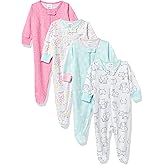 Onesies Brand baby-girls 4-pack Sleep 'N Play Footies Multi Pack