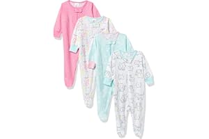 Onesies Brand baby-girls 4-pack Sleep 'N Play Footies Multi Pack