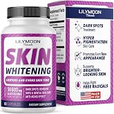 Glutathione Whitening Pills - Skin Lightening Pills - Dark Spot Remover | Skin Whitening Formula - Glutathione Whitening Skin Supplement with Vitamin C - Skin Lightener - Made in USA