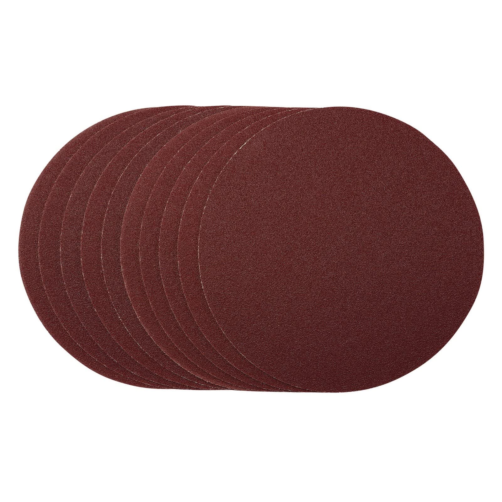 Draper 55204 Sanding Discs, 180mm, 80 Grit, Hook & Loop (Pack of 10)