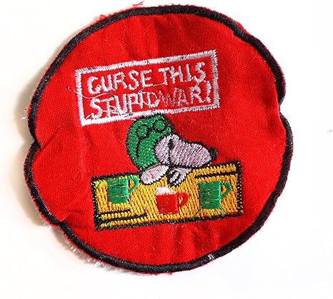 Amazon Co Jp Koguma ミリタリーワッペン ビンテージワッペン 赤色系 R 25 空軍 丸型 スヌーピー 刺繍 素材 材料 ハンドメイド ワッペン Ma 1 ホビー 通販