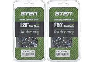8TEN Ripping Chainsaw Chain 20 Inch .058 .325 78DL for Husqvarna 55 455 460 Rancher 345 Poulan Jonsered (2 Pack)