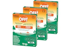 OFF! Backyard Insect & Mosquito Repellent Coils, Outdoor Camping Essentials Bug Control, 24 Total Coils 96 Hours Protection, 