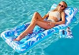 Sloosh Tropical Leaves Inflatable Pool Float with Adjustable Backrest view 9