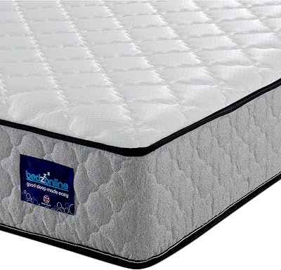 Cool-Touch Memory Foam & Spring Mattress UK Double 190x137x20 cm