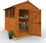 Tiger TigerFlex Shiplap Apex Shed 8x6 ft Single Door Wooden Garden Storage view 6
