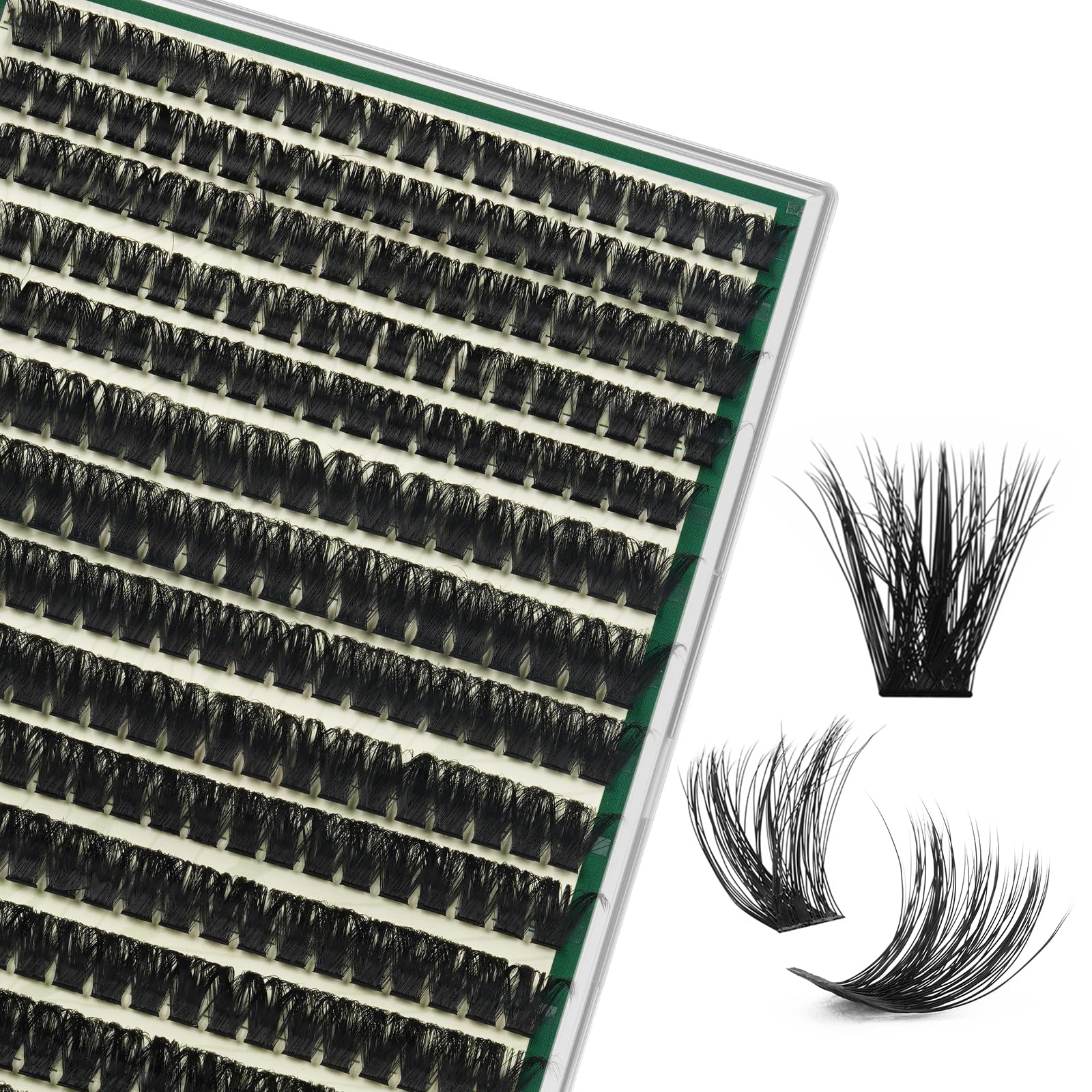 Photo 1 of Lash Clusters 280Pcs Eyelash Clusters KEYYOU 100D D Curl 9-18MIX Clusters Lashes Thick Super Soft Wispy DIY Eyelash Extension at Home(100D-D,9-18MIX)
