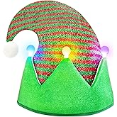WTTORDE Elf Hat Felt Elf Hat with Jingle Bells Santa Hats Hat Great Holiday Party Costume New Year Gift Ideas and Accessory