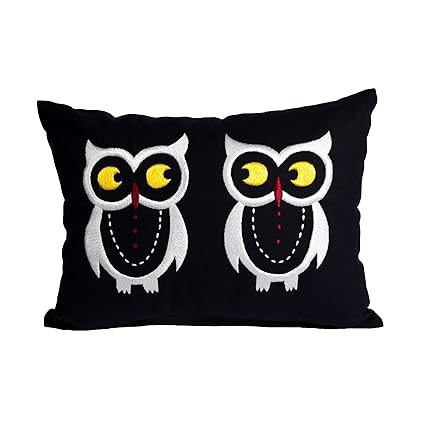Amazon Com Kainkain Decorative Pillows Lumbar Navy Blue Birds Owl