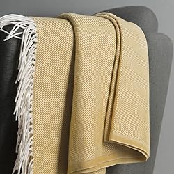 BOURINA Decorative Herringbone Faux Cashmere Fringe