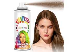 AZONBEY Halloween Brown Hair Spray【Instant Color】【Skin Friendly】【Easy To Clean】【Large Capacity】Washable Hair Color Spray For Women/Men Temporary Color HairSpray for Halloween,Party.