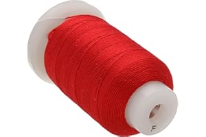 The Beadsmith Pure Silk Cord – Red Color – Size F (0.348mm/0.0137”) – 140 Yards (420ft), 1/2-Ounce Spool – for Knotting Pearls, Gemstones, Crystals and Beads