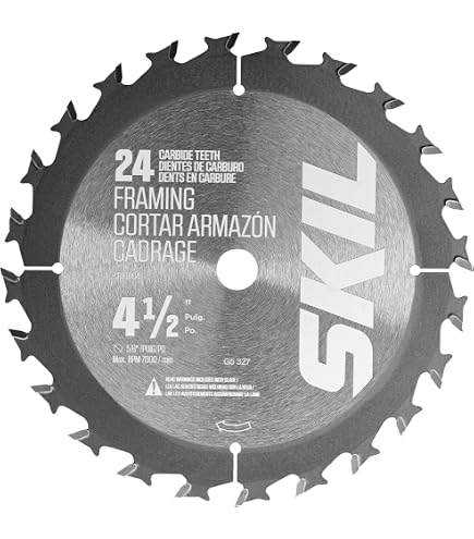 MAZING 4 PCS 4-1/2 Inch 24T&40T Circular Saw Blades, 4.5 Inch TCT Compact Circular Saw Blade With 3/8\" Arbor, ATB Design, Fit For Woodworking Cutting Plywood, Soft & Hardwood, Wood With Nails