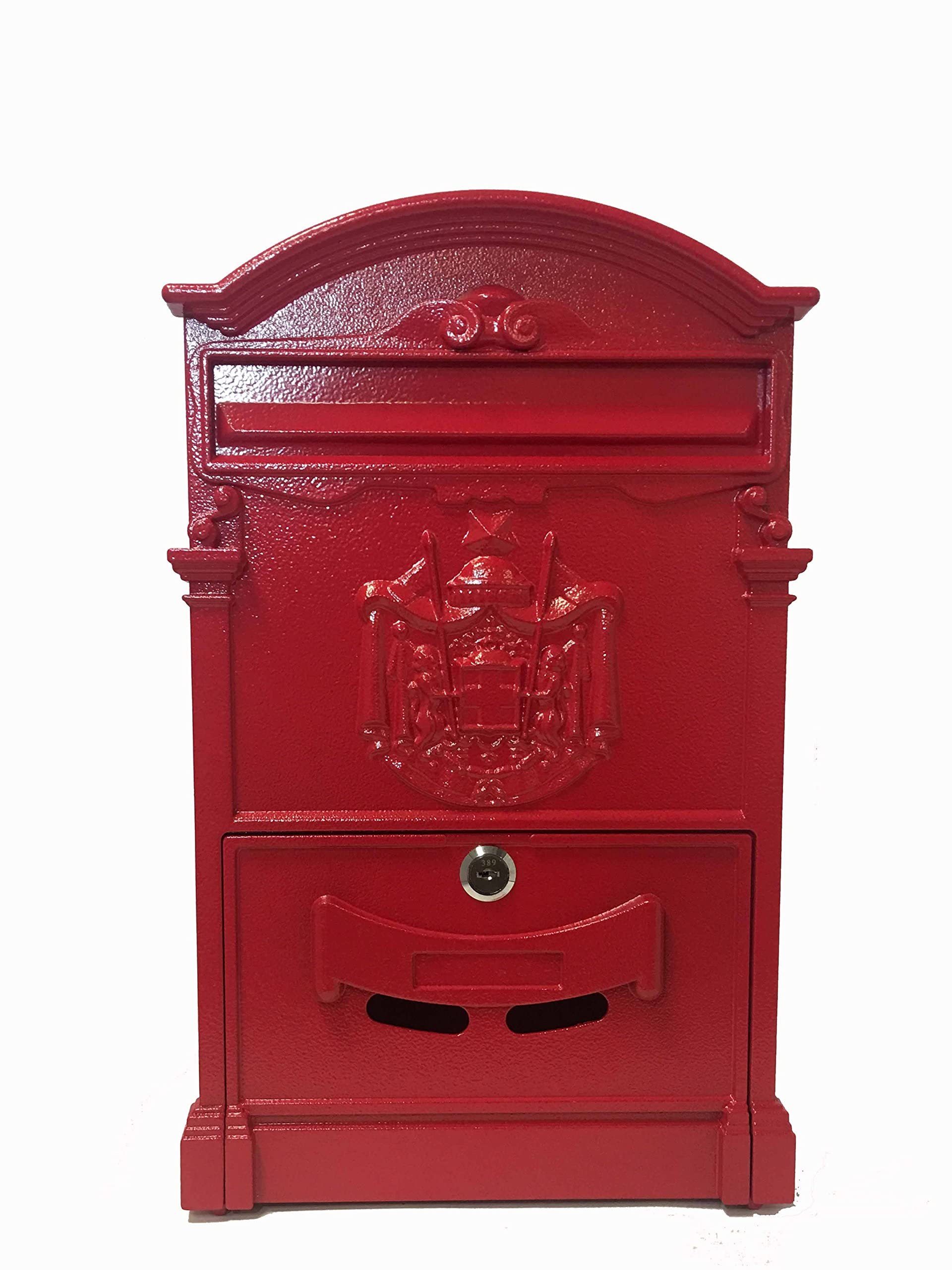 English Design Letterbox with Red Shield
