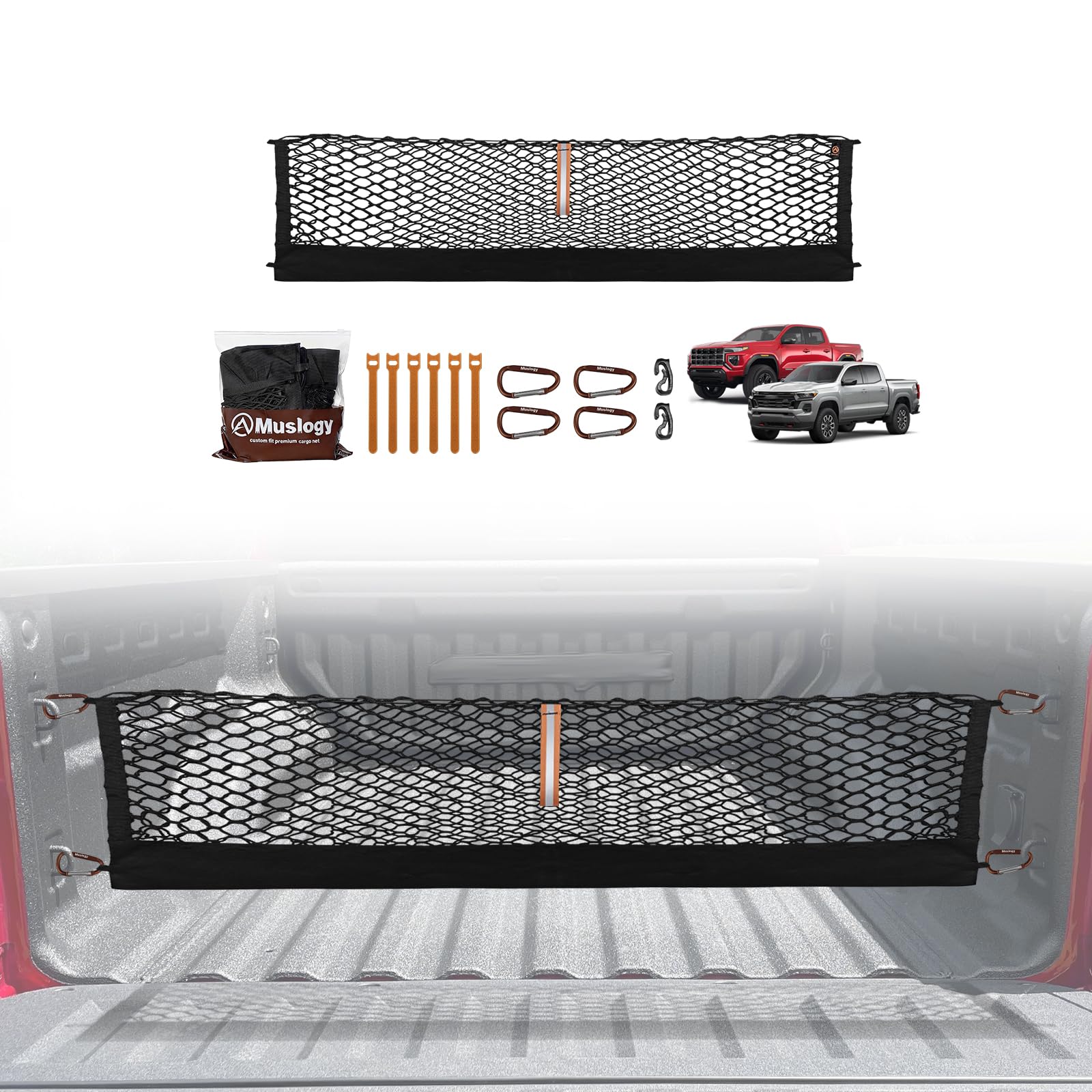 Muslogy Cargo Net for 2023-2025 2026 Chevrolet Colorado & GMC Canyon