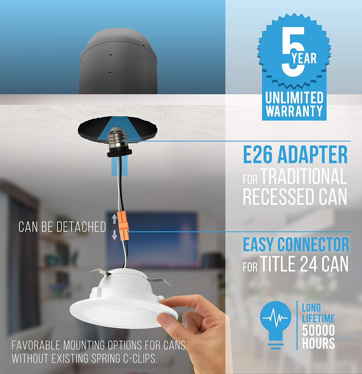 PARMIDA (12 Pack) 4" inch Dimmable LED Recessed Lighting, Retrofit Downlight, 9W (65W Replacement), 600lm, Baffle Trim, Ceiling Can Lights, Energy Star & ETL-Listed, 5 Year Warranty, 5000K - - 