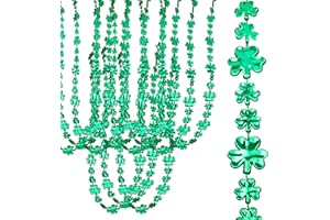 Windy City Novelties 33" 12mm Shamrock Bead Necklaces for St Patricks Day & Mardi Gras