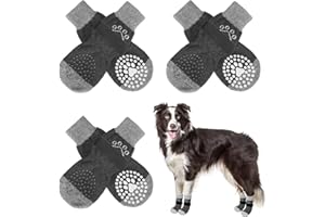 SCENEREAL Anti Slip Dog Socks for Hot/Cold Pavement to Prevent Licking Paws, Dog Grippy Socks for Senior Dogs Hardwood Floors Walking, Pet Boots & Paw Protectors for Indoor Outdoor
