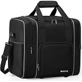 Bosynoy Bowling Ball Bag, 1 Ball Bowling Tote Carrier with Shoe Compartment | Bowling Bag with Secure Padded Ball Holder, Shoe Compartment Fits Up to Men's Size 14, Mutiple Pockets for Accessories, Black