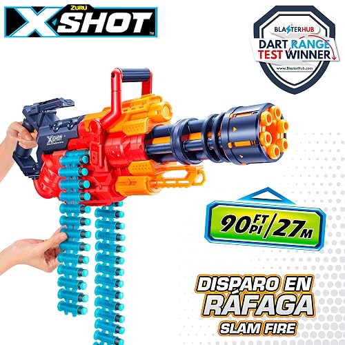 XShot Dart Blaster 8A Machine Gun with Ammunition Crusher Excel X