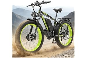 KAIJIELAISI Electric Bike for Adults, AWD Ebike Dual Motor 4000W Peak, 26'' Fat Tire Ebikes with 48V 22.4AH Battery Hydraulic
