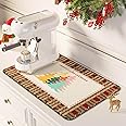 DK177 Coffee Mat - Absorbent Drying Mat with Waterproof Rubber Backing - Fits Coffee Maker, Machine, Pot, Espresso Machine