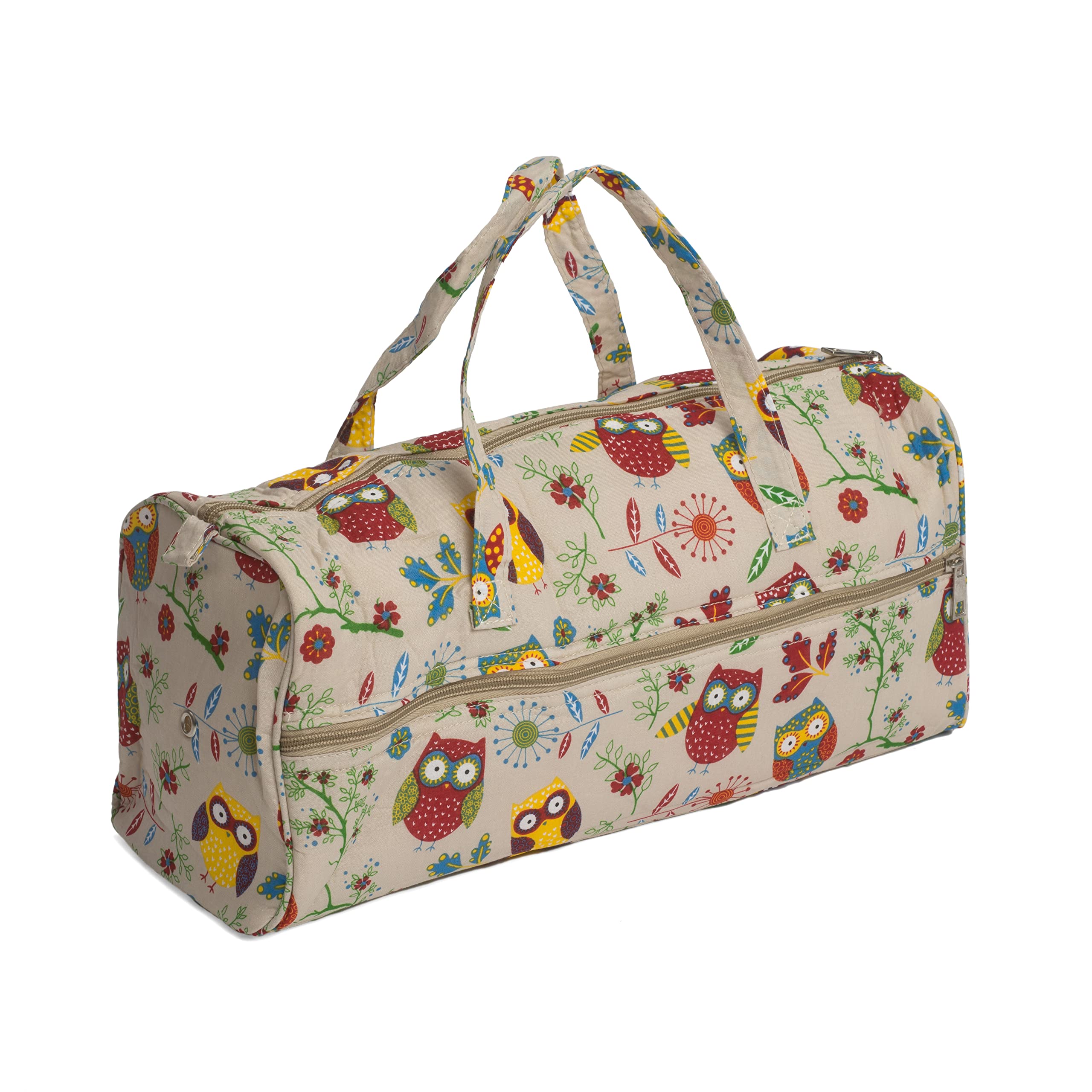 Hobby Gift Exclusive Knitting Bag Project Storage Travel Case Yarn Holder Crochet Bag 16 x 43 x 19 cm, Owl