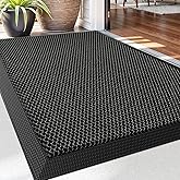 DEXI Front Door Mat Outside Entrance, 24x36 Welcome Entryway Doormat Mud Dirt Trapper, Heavy Duty Non Slip Entry Mats for Patio Garage Porch Home, Dark Grey