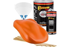 Custom Shop - Hugger Orange - Hot Rod Flatz Flat Matte Satin Urethane Auto Paint - Complete Gallon Paint Kit - Professional Low Sheen Automotive, Car Truck Coating, 4:1 Mix Ratio