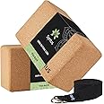 Syntus Yoga Block and Yoga Strap Set, 2 Soft Non-Slip Yoga Blocks 9×6×4 inches, 8FT Metal D-Ring Strap for Yoga, General Fitness, Pilates, Stretching and Toning