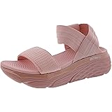 skechers max cushioning strappy printed slides