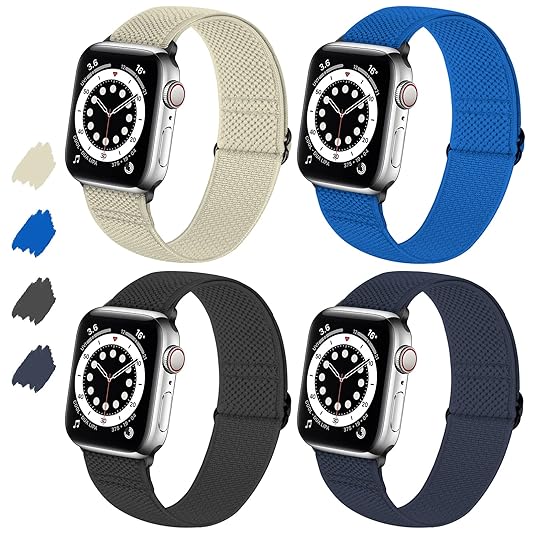 Buy Neoxik Soft Nylon Braided Elastic Watch Bands Compatible with Apple