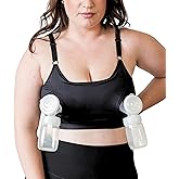 DAVIN & ADLEY Amelia Bralette. Hands Free Pumping Bra | Nursing and Pumping Sports Bra with no Clips, Adjustable. XS-3X