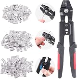 GLARKS Wire Rope Crimping Tool with Ferrule Kit 1.2/1.5/2.0 mm view 1