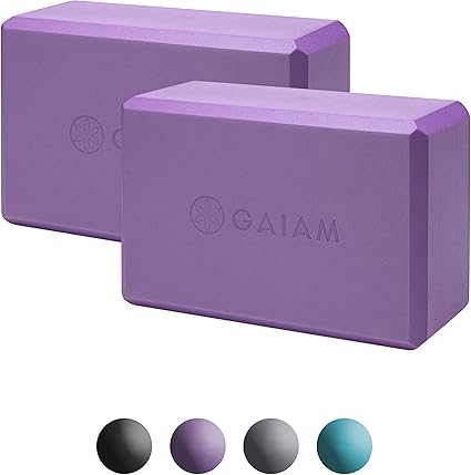 purple yoga blocks