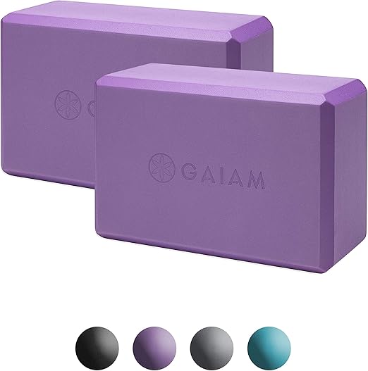 Gaiam Essentials Yoga Block (Set of 2) Supportive LatexFree Eva Foam