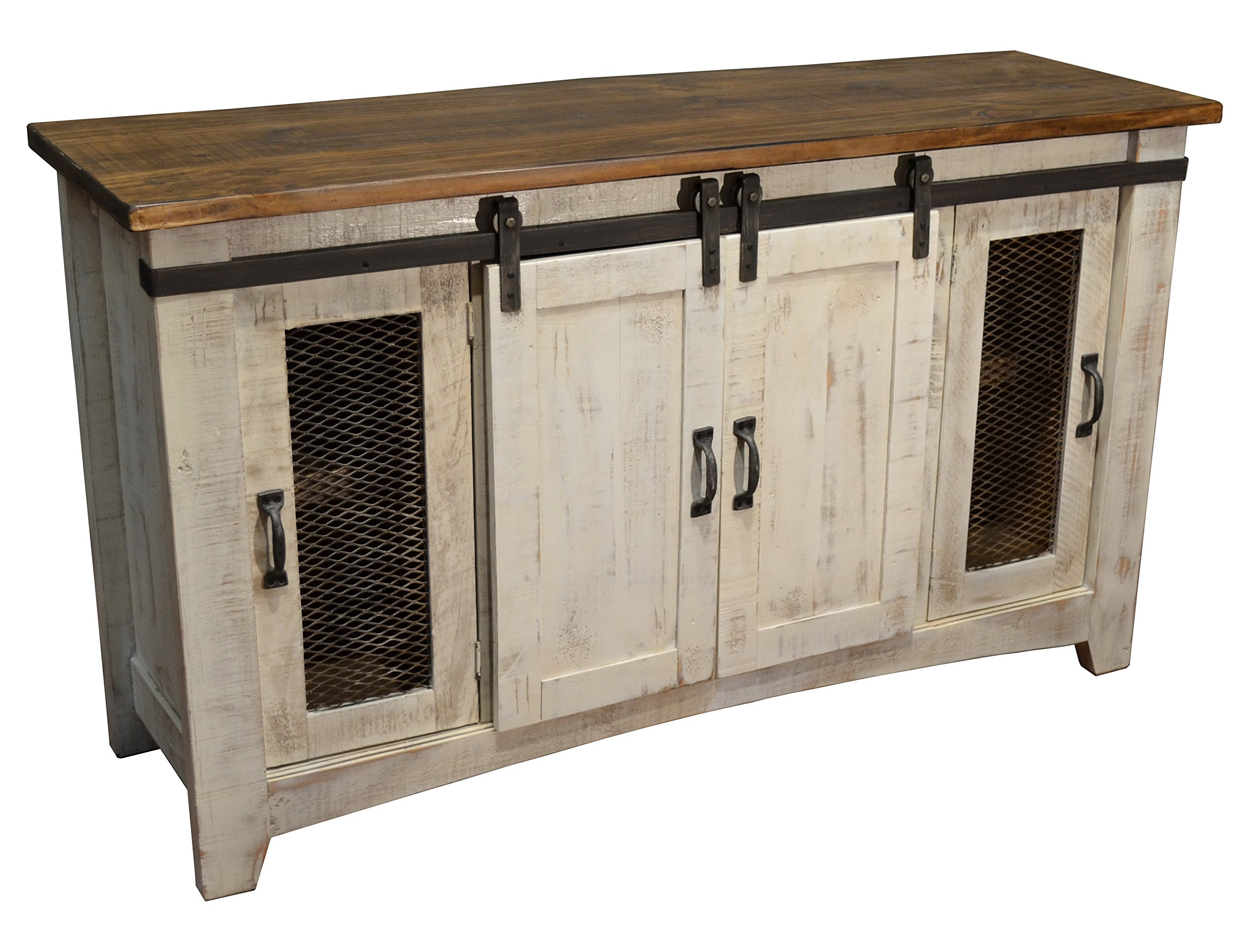 Crafters and Weavers Greenview White 60" TV Stand/Sideboard/Console