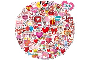 Benresive 300 Pcs Valentines Day Stickers for Kids Classroom, Cute Valentines Day Water Bottle Stickers, Valentines Day Party Favors Bulk, Valentines Day Gifts for Kids Classroom Pack